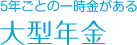 5年ごとの一時金がある／大型年金